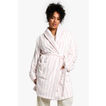 Grande Taille - Robe De Chambre À Rayures - Rose - 44, Rose