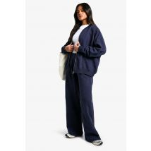 Survêtement Délavé Avec Bomber - Bleu Foncè - L, Bleu Foncè