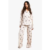 Ensemble De Pyjama À Manches Longues Et Pantalon - Beige - 42, Beige