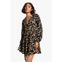 "Tall" - Robe Chemise À Imprimé Léopard - Imprimé Animal - 40, Imprimé Animal