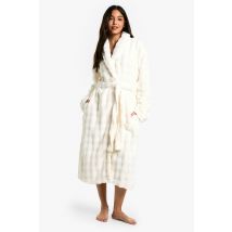 Robe De Chambre En Polaire À Col Châle - Blanc Cassé - S, Blanc Cassé