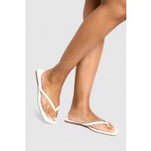 Claquettes Carrées - Blanc - 36, Blanc