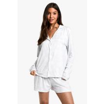 Pyjama De Noël À Manches Longues Et Short - Gris - 36, Gris