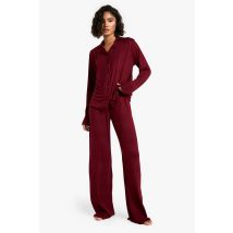 "Tall" - Ensemble De Pyjama À Manches Longues - Rouge Bordeaux - 34, Rouge Bordeaux