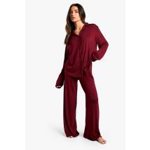 "Petite" - Ensemble De Pyjama À Manches Longues - Rouge Bordeaux - 36, Rouge Bordeaux