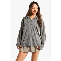 Top Oversize Côtelé - Gris Anthracite - 34, Gris Anthracite