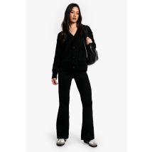 "Tall" - Ensemble Avec Gilet Et Pantalon Flare - Noir - S, Noir