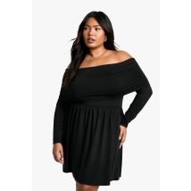 Grande Taille - Robe Patineuse En Jersey - Noir - 56, Noir