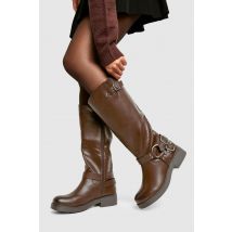 Bottes De Randonnée Hautes À Boucles - Marron - 36, Marron