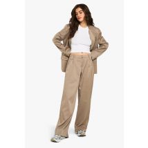Pantalon Droit Slim - Beige Moka Clair - 44, Beige Moka Clair