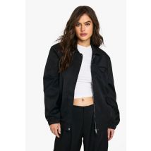 Bomber Oversize Habillé - Noir - 36, Noir