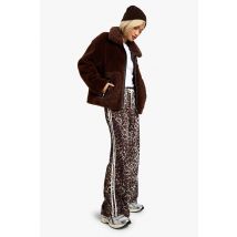 Pantalon Large À Rayures Et Imprimé Léopard - Imprimé Animal - 34, Imprimé Animal