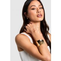 Bracelet Jonc Doré Brossé - Jaune Or - One Size, Jaune Or