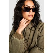 Lunettes De Soleil Écaille De Tortue À Détail Chaîne - Marron - One Size, Marron