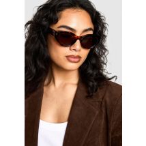Lunettes De Soleil Œil De Chat À Imprimé Écaille De Tortue - Marron - One Size, Marron