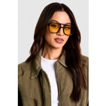 Lunettes De Soleil Aviateur Rétro - Noir - One Size, Noir