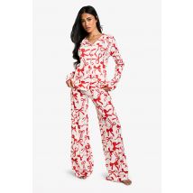 Ensemble De Pyjama À Imprimé Nœud - Rouge - 36, Rouge