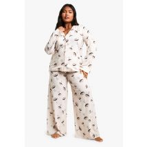 Grande Taille - Ensemble De Pyjama À Imprimé Expresso - Blanc Cassé - 50, Blanc Cassé