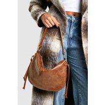 Sac À Main En Synthétique À Pompons - Marron - One Size, Marron