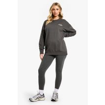 Maternité - Sweat De Grossesse Oversize À Slogan In My Mom - Gris Anthracite - M, Gris Anthracite