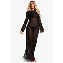 Robe Longue De Plage - Noir - L, Noir