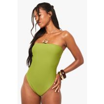 Swimwear Essentials Bandeau Swimsuit - Vert Olive - 42, Vert Olive