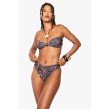 Culotte Taille Haute À Imprimé Serpent - Multicolore - 36, Multicolore