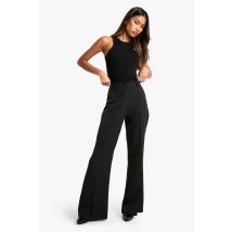 Pantalon Flare Skinny À Coutures Apparentes - Noir - 38, Noir