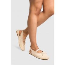Ballerines À Nœud Et Bride À La Cheville - Blanc - 37, Blanc