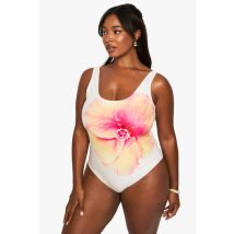 Grande Taille - Maillot De Bain Fleuri - Multicolore - 48, Multicolore