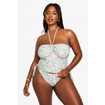 Grande Taille - Ensemble Fleuri - Vert - 44, Vert