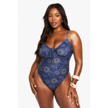 Grande Taille - Maillot De Bain À Armatures - Multicolore - 44, Multicolore