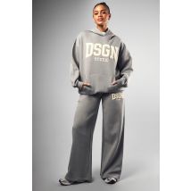 Jogging Droit En Tissu Éponge À Slogan - Gris - M, Gris