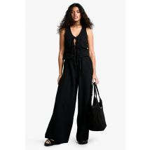 Pantalon À Taille Élastiquée - Noir - 44, Noir
