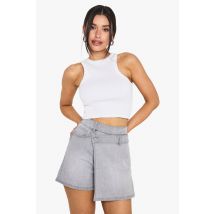 "Tall" - Jupe-Short En Jean - Gris - 40, Gris
