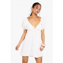 Robe Babydoll En Coton - Blanc - 36, Blanc