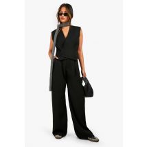 Pantalon Large Fluide - Noir - 44, Noir