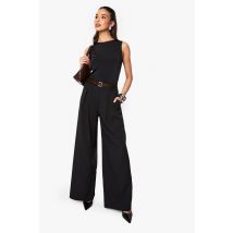 Pantalon Large Taille Haute - Noir - 42, Noir
