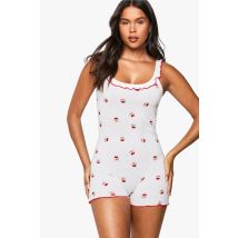 Combinaison À Imprimé Cerise - Blanc - 38, Blanc
