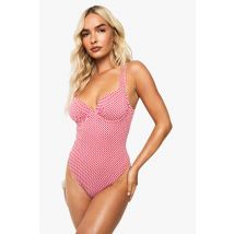 Maillot De Bain À Balconnet - Rouge - 40, Rouge