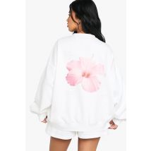 Survêtement Fleuri Avec Short - Blanc - S, Blanc
