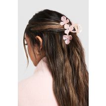 Pince À Cheveux Fleurie - Rose - One Size, Rose