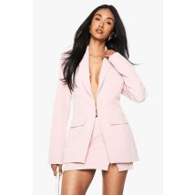 Blazer À Coutures Apparentes - Rose - 42, Rose