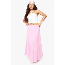 Jupe Longue Tissée - Rose - M, Rose