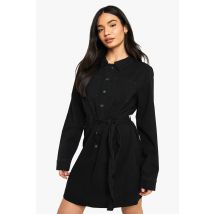Robe Chemise En Jean - Noir - L, Noir