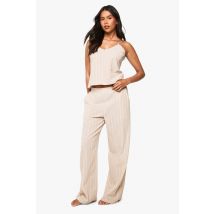 Ensemble De Pyjama En Coton À Rayures Fines - Beige - 42, Beige