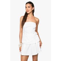 Robe Bustier Courte Habillée - Blanc - 44, Blanc