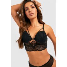Saint-Valentin - Soutien-Gorge Long Croisé Sur Le Devant - Noir - 34B, Noir