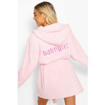 Robe De Chambre Douce Avec Broderie - Rose - 38, Rose