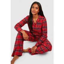 Pyjama De Noël À Carreaux - Rouge - 44, Rouge